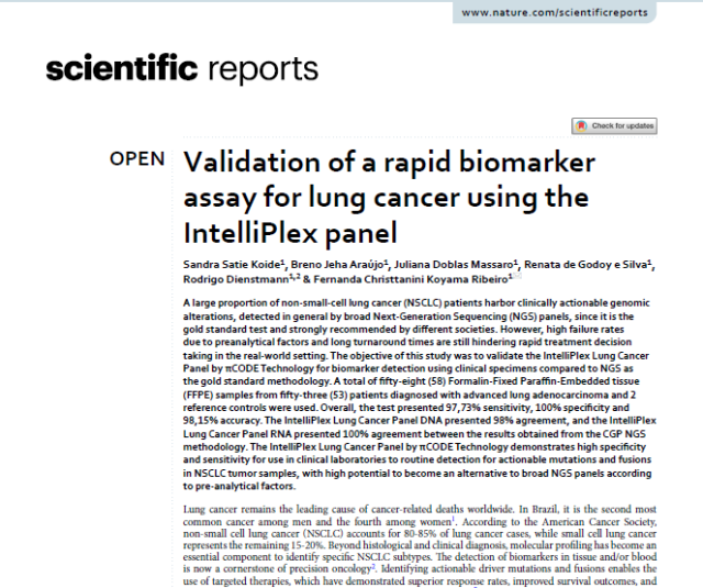 博錸肺癌檢測試劑臨床驗證登上《Scientific Reports》：與 NGS 結果一致，支援當日完成報告加速臨床決策